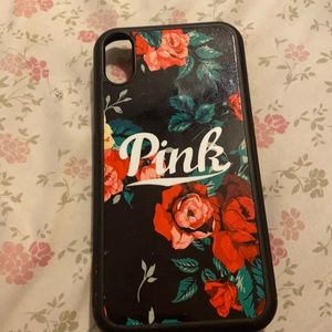 “PINK” floral iPhone xr phone case